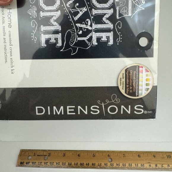 Dimensions Counted Cross Stitch Kit Home Crazy Home Funny 5x7 Black White Decor - Picture 9 of 10